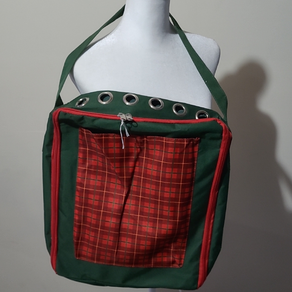 Stylish Green and Red Tote Bag